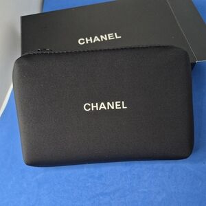 Chanel Black Zippered Pouch